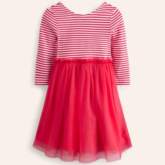 NWT Mini Boden Tilly Rib Jersey Tulle Dress